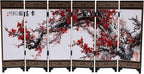 LUOZZY Chinese Style Mini Screen Ornaments Desktop Wooden Panel Divider Creative Folding Small Screen Props for DIY Crafts Home Office Tabletop Decor