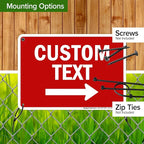 Custom Arrow,Custom Directional Sign, Right Arrow, 7x10 Inches, Rust Free .040 Aluminum, Fade Resistant, Made in USA by My Sign Center