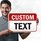 Custom Sign, Custom Sign for Business, Indoor/Outdoor use. 12x18 Inches, 3M EGP Reflective, Rust Free .063 Aluminum, Fade Resistant, Made in USA by My Sign Center (Header)