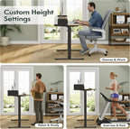 Homall Electric Standing Desk with 2 Drawers, Adjustable Height Computer Desk with Monitor Shelf Sit Stand Table with Splice Board Quick Install for Home Office (Rustic Brown, 63 Inch)