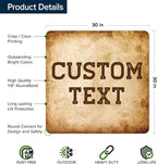 Custom Sign, Custom Street Sign, 11 Font Colors, 13 Font Styles, 4 Hole Options, 22 Sizes, 30x30 Inches, Rust Free DiBound, Fade Resistant, Made in USA by My Sign Center (Vintage)