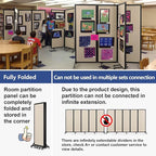 Strongbird Room Partition,Folding Privacy Divider,Office Partition Dividers,Office Dividers Wall, 10'6"W x 6'7"H,Beige