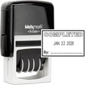 MaxMark Office Self Inking Date Stamp with Phrase Completed - Black Ink