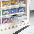 IRIS USA Small Drawer Organizer Storage, 16-Drawer Craft Cabinet for Screws Hardware Art Supplies Small Parts Nuts Bolts Nails Tool Container, Drink Packet and Water Flavor Packet Organizer, White