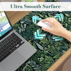 iCasso Desk Mat, Big Desk Pad, XXL Extended Gaming Mouse Pad, Large Mouse Pad for Desk Rubber Base Mousepad with Stitched Edges, Keyboard Mouse Mat (Dark Green)
