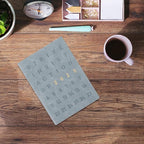 CIYODO Fitness Journal Notebook Workout Planner Daily Training Scheduler A5 Blue Fitness Agenda Notepad for Gym Exercise and Weight Loss Tracking 2025