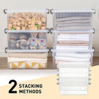 Citylife 6 Packs 17 QT Plastic Storage Bins with Lids Large Stackable Storage Containers for Organizing Clear Storage Box for Garage, Closet, Kitchen