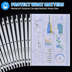 Sheet Protectors 500 Page,Page Protector 8.5" x 11" ，Upgraded Clear Plastic Page Protectors,for 3 Ring Binder, Top Loading Paper Protector with Reinforced Holes,Holds Multiple Sheets，Letter Size