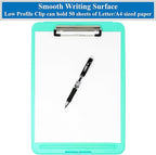 Think2Master Teal Plastic Storage Clipboard. | 25% Heavier & 25% Sturdier| Heavy Duty and Won’t Flex or Bend Like Other Brands (Compare The Weight). Storage Compartment Holds 150 Letter Sized Paper.