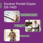 Brother DS-740D Duplex Compact Mobile Document Scanner