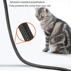 QCSIW 1/2" x 10ft Black/White Cable Sleeve - Protects Cords from Pets & Organizes Wires - Modern Style - Polyester Material - Flame Retardant - Easy to Use & Cut