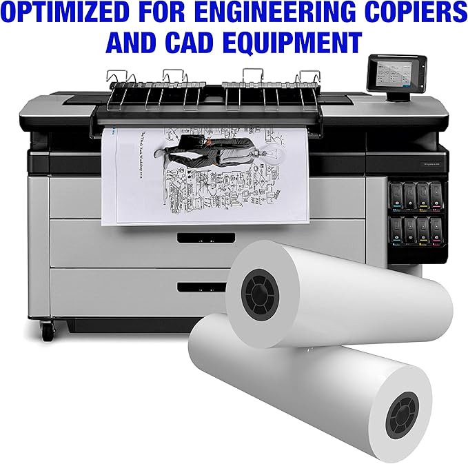 Alliance Wide Format Paper Rolls Bond Engineering (20lb | 2 Rolls, 34 In x 500 Ft | 3" Core)