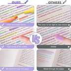 V-Opitos 30 Pack Highlighter in 6 Pastel Colors, No Bleed Highlighters, Bright Highlighters with Soft Chisel Tips, Ideal for Office and School Supplies