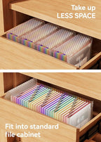 ABC life 26 Pockets Accordion File Organizer, Expanding File Folder, Portable Monthly Paper Bill Tax Receipt Organizer, Letter A4 Size Document Organizer with Labels - Pink