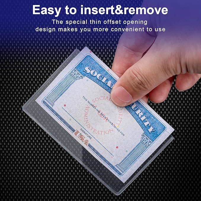 10 Pack Social Security Card Protector Medicare New Credit Card Holder,24 Mil Soft Clear Card for Waterproof SSN Card Protector，ID/Debit/Credit Card Covers Sleeve (10)