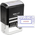 MaxMark Large Self-Inking Rubber Date Office Stamp with Faxed Phrase & Date - Blue/Red Ink, 12-Year Band - Style 5