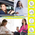 kingphenix Car Seat Cushion with Lumbar Support Pillow: Enhanced Comfort Memory Foam Design for Pain Relief, Ideal for Drivers and Office Use - Ergonomic Lumbar Comfort for Long Sitting - Dark Grey
