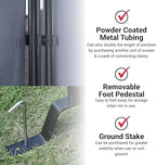 Proman Products - Galaxy 2 Panel Section Privacy Folding Screen Divider, Water Repellent Fabric Room Divider with Black Powder Coated Metal Frame for Indoors or Outdoors (Gray)