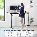 VIVO Electric 71 x 36 in Standing Desk, Memory Height Adjustment, 1B Series, Holds 220 lbs, Black Top Black Frame, DESK-KIT-1B7B-36