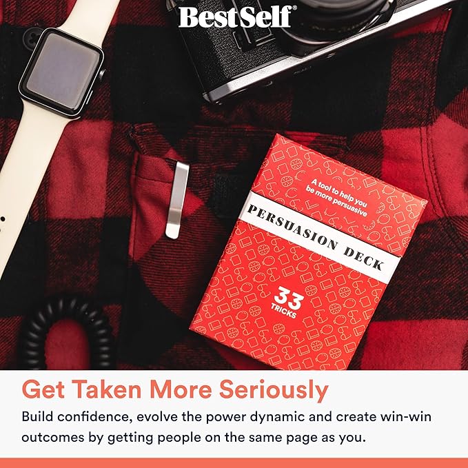 BestSelf Persuasion Deck - Persuasion Skill Cards to Master Persuasion Tricks with 33 Prompts