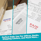 MaxMark Self-Inking Rubber Date Office Stamp with DEPOSITED Phrase & Date - Black Ink (Max Dater II), 12-Year Band