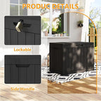 Yardgrace 35 Gallon Outdoor Storage Box Waterproof, Resin Deck Boxes with Lockable Lid & UV-Resistant for Patio, Pool, Garden Furniture Cushions & Accessories, Black