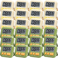 Weewooday 24 Pcs Digital Kitchen Timer Magnetic Timer Bulk On/Off Switch Minute Second Count up Countdown Loud Alarm for Exercise Cook Baking (Candy Green,Eggshell Yellow)