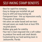 The Duncans Personalized Self-Inking Address Stamp | Envelope Return Address Stamp for Couples and Families | Custom Rubber Address Stamp (Large)