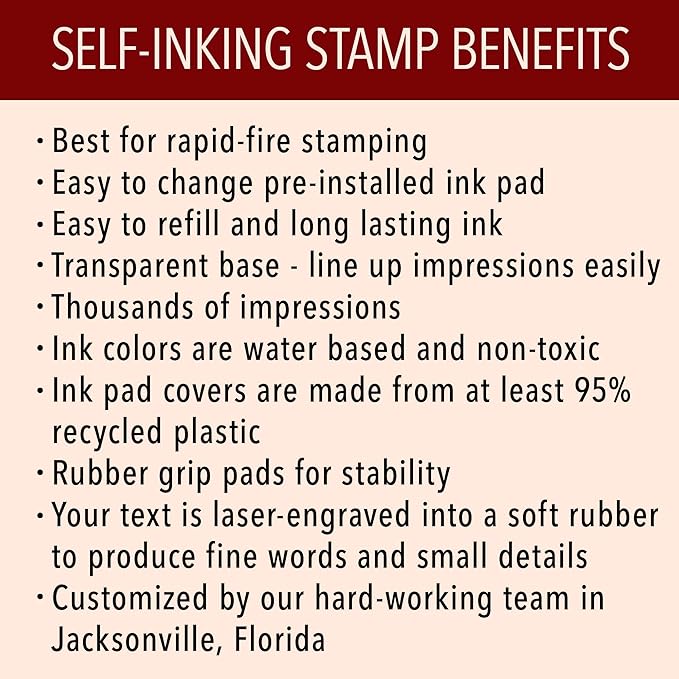 The Duncans Personalized Self-Inking Address Stamp | Envelope Return Address Stamp for Couples and Families | Custom Rubber Address Stamp (1, Medium)