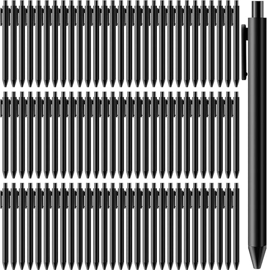 100 Pack Ballpoint Pens,Black Ink Retractable Ballpoint Pens,Comfortable Grip,Smooth Writing Pen,Medium Point 1.0mm Click Pen for Office, Home(Black)