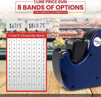 Perco Pro 1 Line Price Gun with Labels Kit, Includes 1 Line Pricing Gun, 10,000 White Labels, with Pre-Loaded Inker