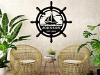 Coastal Metal Boat Anchor Sign, Metal Wall Art Decor, Nautical Outdoor Indoor Sign, Hanging Home Dining Room Decor, Living Room Bedroom Wall Decorations