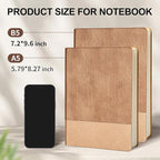 TSFPapier Lined Journal Notebook for Work College Ruled Note Book 7.2"x9.6" B5 PU Leather Daily Journaling 160 Pages for Women Men Writing Home School Supplies Business RoseGold