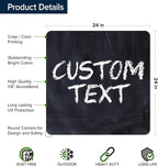 Custom Sign, Custom Street Sign, 11 Font Colors, 13 Font Styles, 4 Hole Options, 22 Sizes, 24x24 Inches, Rust Free DiBound, Fade Resistant, Made in USA by My Sign Center (Chalkboard Black)