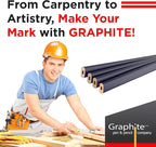 GRAPHITE Hard Lead Carpenter Pencil #2 Lumber Pencil (1) Pack of 12 PCS - Industrial Pencil Wood Flooring Marker for Wood Working Tools Marking & Concrete Marking - Blue