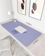 YSAGi Non-Slip Leather Desk Pad XL Size, Waterproof Laptop Computer Desk Keyboard Mat, Table Protector Blotter Mat, Large Mouse Pad for Office/Work/Home/Decor(Lavender, 47.2" x 23.6")-No Band