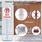 VAIIGO 3 Pack Heavy Duty Standing Sign Holder 8.5x11 Inch - Pedestal Floor Sign Stand with Weighted Base - Vertical & Horizontal Poster/Menu Display Stands for Indoor/Outdoor Advertising, Silver