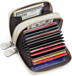 GOIACII Small Genuine Leather Wallet for Women, RFID Blocking Credit Card Holder Wallet