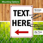 My Sign Center Custom Arrow,10x14 Inches, Silver Aluminum, Minimalist Style, Directional Sign