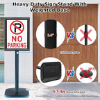 VAIIGO 3 Pack Heavy Duty Sign Holder Stand 11x17 Inch - Pedestal Floor Standing Sign Holder with Weighted Base - Vertical & Horizontal Poster/Menu Display Stands for Indoor/Outdoor Advertising, Black