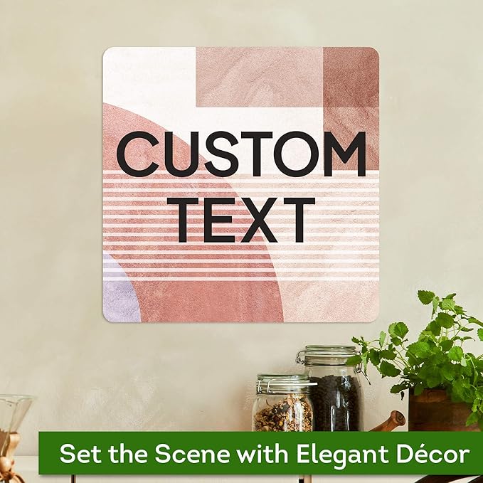 Custom Sign, Custom Street Sign, 11 Font Colors, 13 Font Styles, 4 Hole Options, 22 Sizes, 12x12 Inches, Rust Free DiBound, Fade Resistant, Made in USA by My Sign Center (Mid-Century Modern 1)