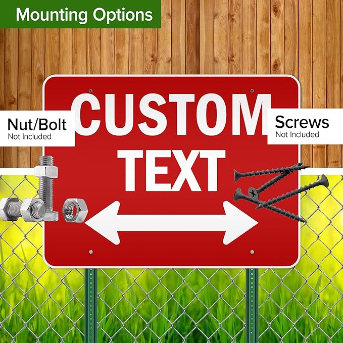 Custom Arrow,Custom Directional Sign, Two way Arrow,36x48 Inches, Reflective, Rust Free DiBound, Fade Resistant, Made in USA by My Sign Center