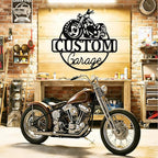 Custom Motorcycle Metal Signs Personalized Biker Name Sign Custom Garage Decor Motorbikes Wall Art Decor Motorcycle Sign Men Room Decorate Gifts for Men Husband Rider