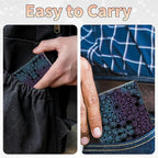 BWEGRHE Slim Credit Card Holder, Purple Blue Mandala RFID Blocking Metal Wallet for Men & Women, Aluminum Minimalist Hard Case Pocket-Sized Business Cards Organizer (Fits Up to 10 Cards)