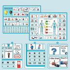 4 Pcs 15''x 11''Nonverbal Communication Board,for Patient、Stroke Therapy Equipment for Adults、AAC Device for Autism、Communication Board for Nonverbal People（no Handle）