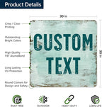 Custom Sign, Custom Street Sign, 11 Font Colors, 13 Font Styles, 4 Hole Options, 22 Sizes, 30x30 Inches, Rust Free DiBound, Fade Resistant, Made in USA by My Sign Center (Shabby Chic)