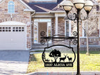 Personalized Deer Bear Metal House Numbers for Outside，Custom Address Sign for Houses，Hanging Mailbox House Number ，Lamp Post Address Plaques，Metal Name Sign Outside，Housewarming gifts，Home Decor