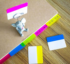 ELII 900 Pcs 2 Inch Sticky Index Tabs - Colorful, Writable & Transparent Book Tabs for Notebooks & Annotating