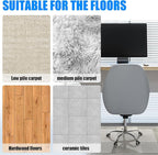 Placoot 48" x 36" Office Chair Mat for Carpeted Floors, 10 pounds Heavy Duty Crystal Clear Desk Chair Mat, Can be Used on Carpet or Hard Floor