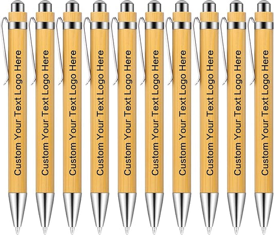Custom Bamboo pens bulk,Personalized Text/Logo/Name Corporate Marketing Gift